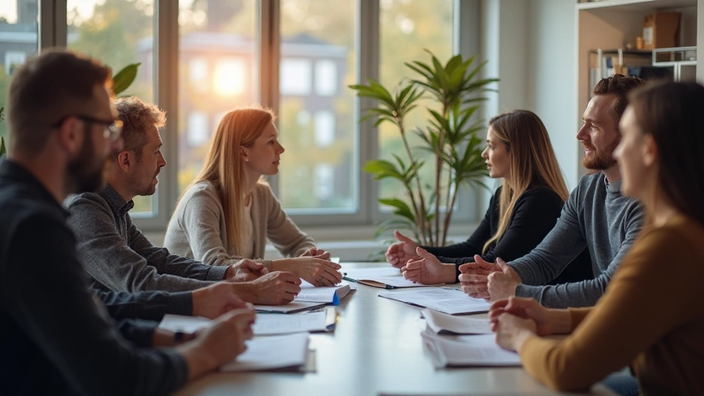 Netzwerk-Treffen mit motivierenden Personen für gegenseitige Unterstützung