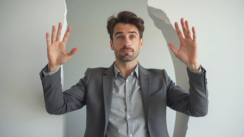 Darstellung einer Person, die mentale Hürden überwindet